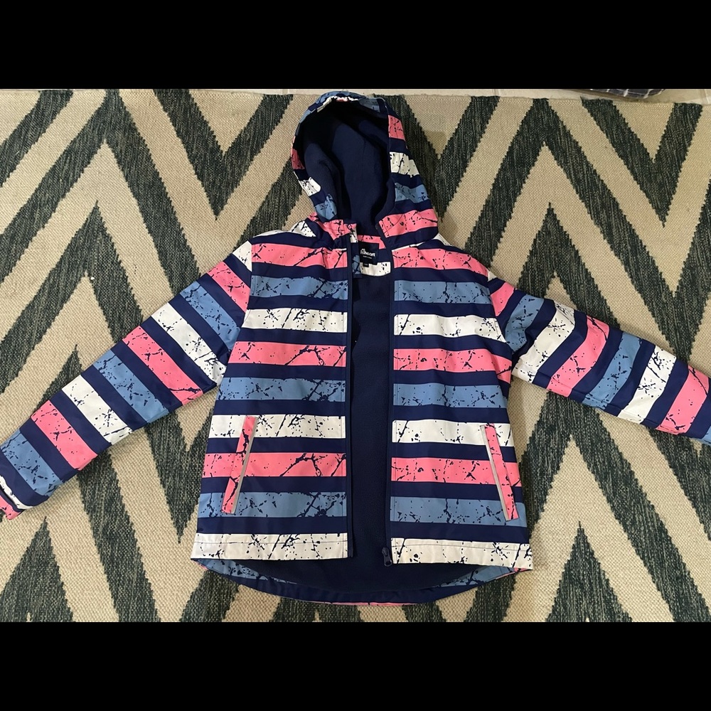 Girls Hiheart fleece-lined raincoat